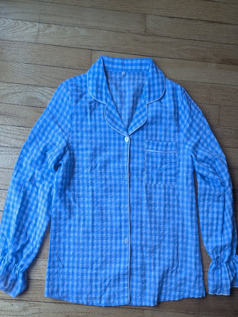 Gingham pajama set size small
